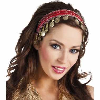 Carnaval esmeralda buikdanseres hoofdband rood voor dames