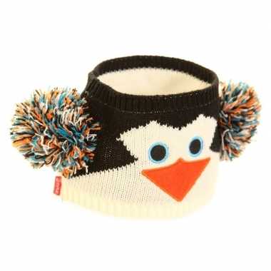 Wintersport hoofdband pinguin voor dames