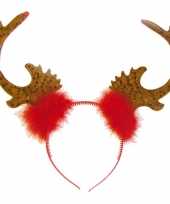 Kerst feest party gewei rode bont hoofdband voor volwassenen